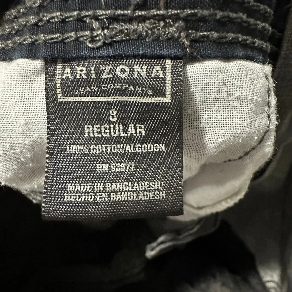 Arizona Jean Co Boys‎ Camo Cargo Pants Size 8 Regular Dark Camouflage Ripstop